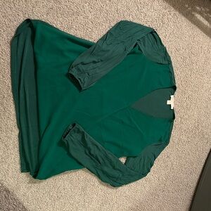 Green Michael Kors Long Sleeve Top for Women Size Small S